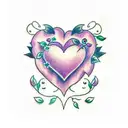 name "Ivy" with "small heart" tattoo design idea