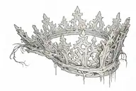 three rotting kings crown tattoo design idea