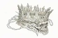 three rotting kings crown tattoo design idea