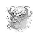 ugly monster tattoo design idea