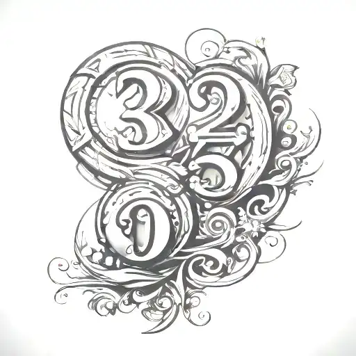 anniversary date tattoo design idea