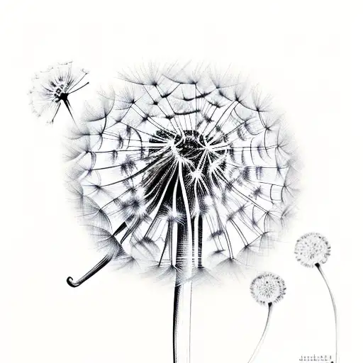 Dandelion tattoo design idea