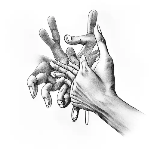 prayer hands tattoo design idea