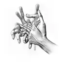 prayer hands tattoo design idea