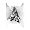 prayer hands tattoo design idea