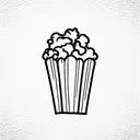 popcorn tattoo design idea