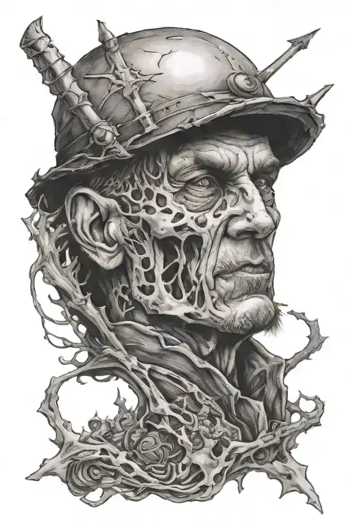 fear no man tattoo design idea