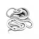 snake and cannon tattoo design idea