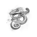 snake and cannon tattoo design idea