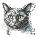 Casper the friendly ghost cat tattoo design idea