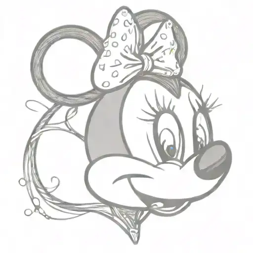 minnie mouse tattoo design idea