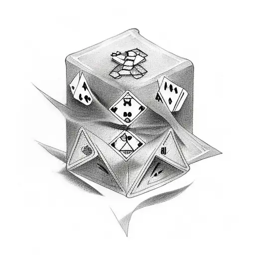 cards and dice tattoo with the date 12/30/2030 tattoo design idea
