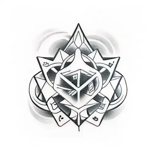 cards and dice tattoo with the date 12/30/2030 tattoo design idea