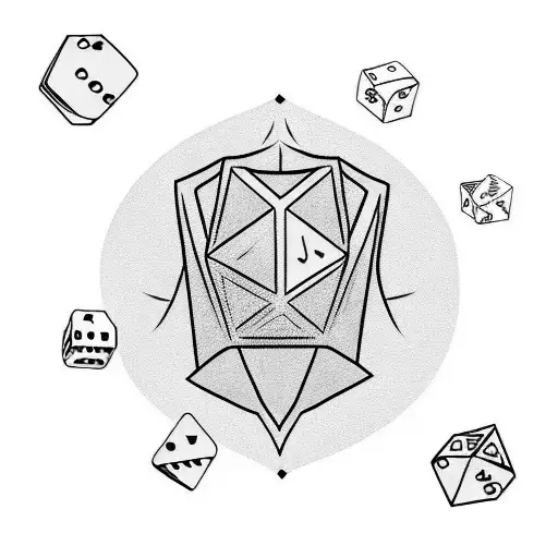 cards and dice tattoo with the date 12/30/2030 tattoo design idea