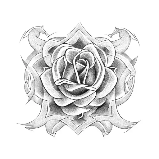 Celtic Rose tattoo design idea