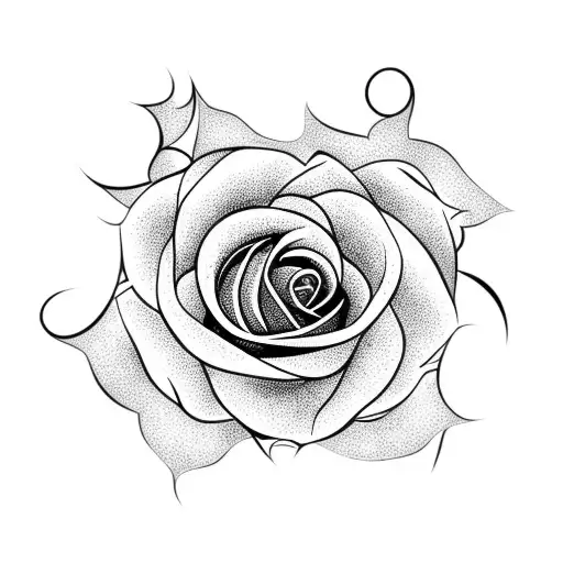 Gothic rose tattoo design idea