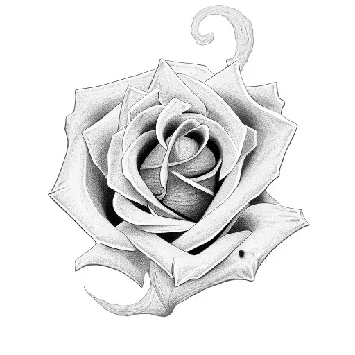 memorial rose tattoo design idea