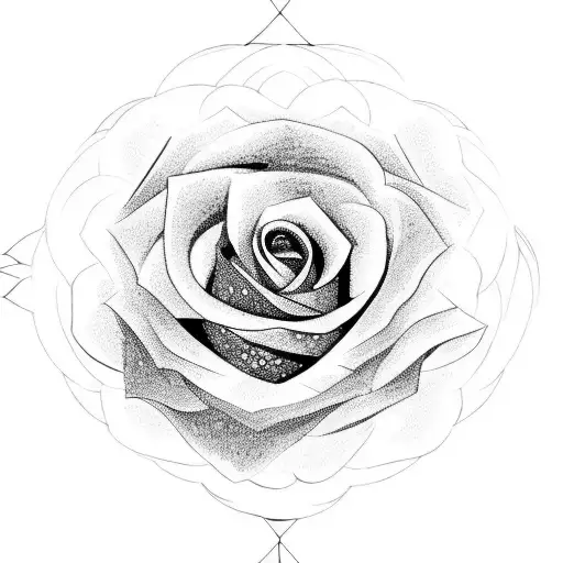 Gothic rose tattoo design idea