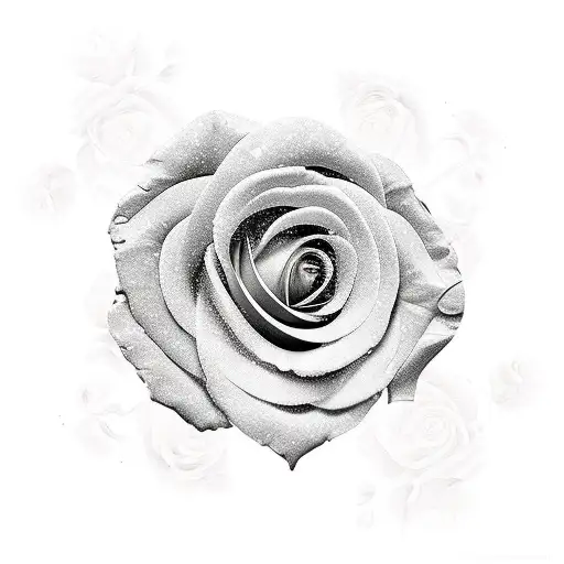 Gothic rose tattoo design idea