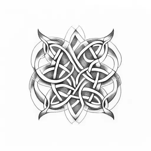 celtic knot with heart tattoo design idea