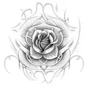 Gaelic Roses with celtic knot tattoo design idea