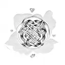 celtic knot with heart tattoo design idea