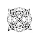 celtic knot with heart tattoo design idea