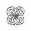 celtic knot with heart tattoo design idea