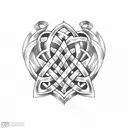 celtic knot with heart tattoo design idea