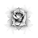 Gothic rose tattoo design idea