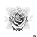 Gothic rose tattoo design idea