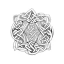 celtic knot with heart tattoo design idea