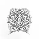 celtic knot with heart tattoo design idea