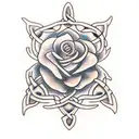 Celtic Rose tattoo design idea