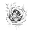 gothic rose tattoo design idea
