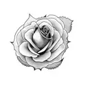 gothic rose tattoo design idea