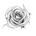 Gothic rose tattoo design idea