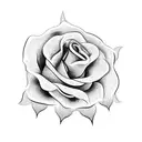 Gothic rose tattoo design idea