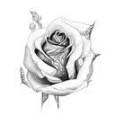 gothic rose tattoo design idea