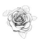 gothic rose tattoo design idea
