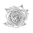 gothic rose tattoo design idea