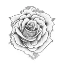 gothic rose tattoo design idea