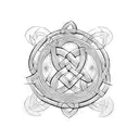 celtic knot with heart tattoo design idea