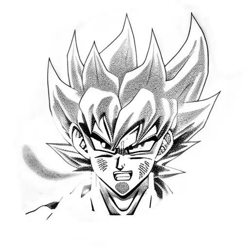 son goku mascara  anonymous  tattoo design idea
