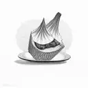 pumpkin pie slice  tattoo design idea