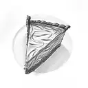 pumpkin pie slice  tattoo design idea