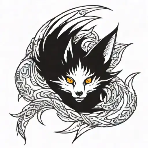 kyubi Kitsune tattoo design idea