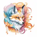 kyubi Kitsune tattoo design idea