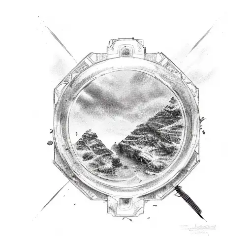 broken mirror tattoo design idea