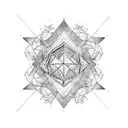 broken mirror tattoo design idea